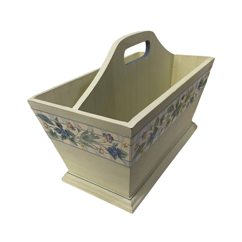Nuestra Tierra Wooden Mail Office Storage Organizer Magazine Holder 12"x 12"x7"